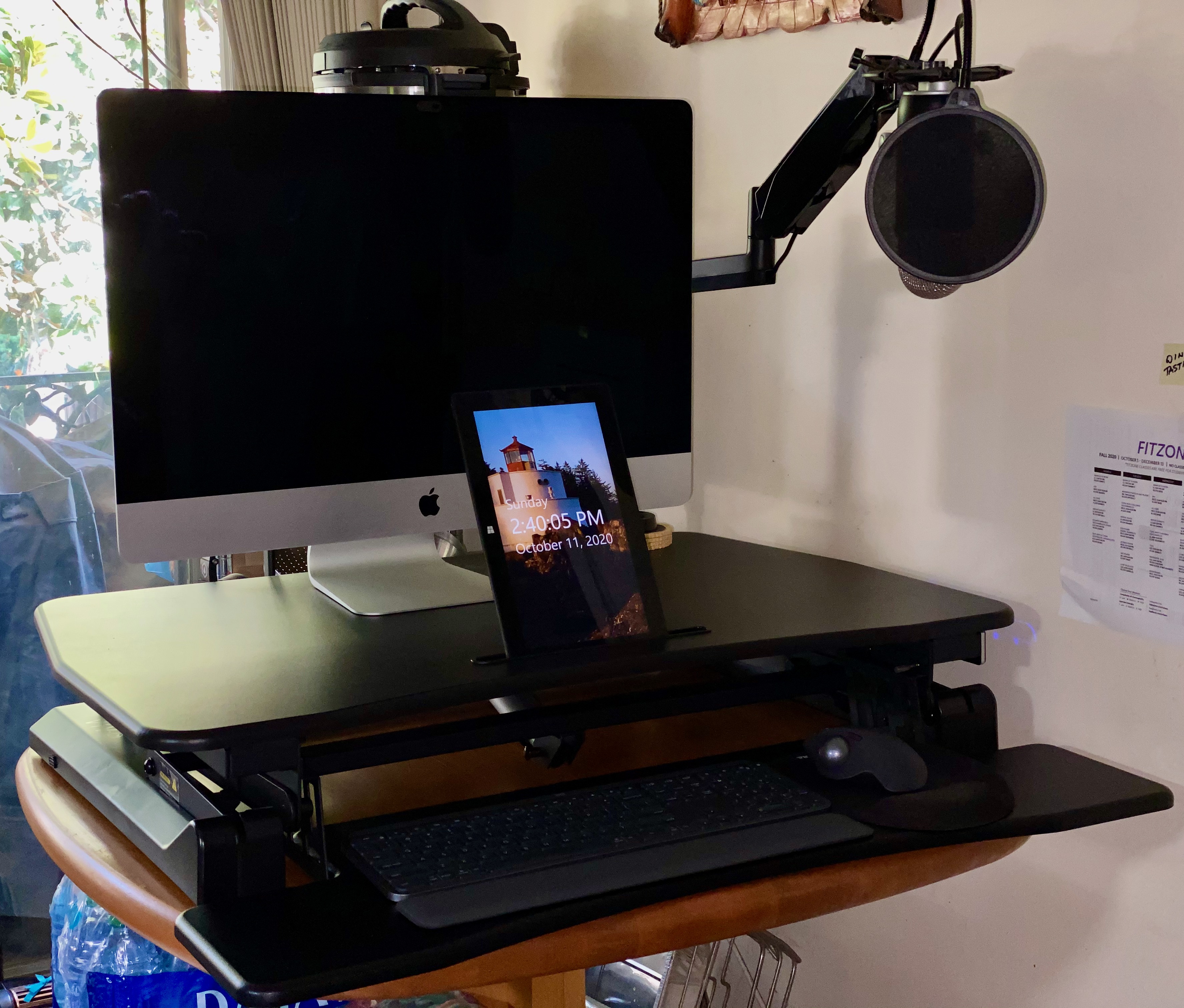 VIVO Black Electric Height Adjustable 36 inch Standing Desk 